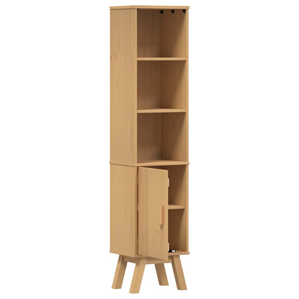 Badezimmer Schrank mit Regal Olden Braun 35 x 30 x 159 cm