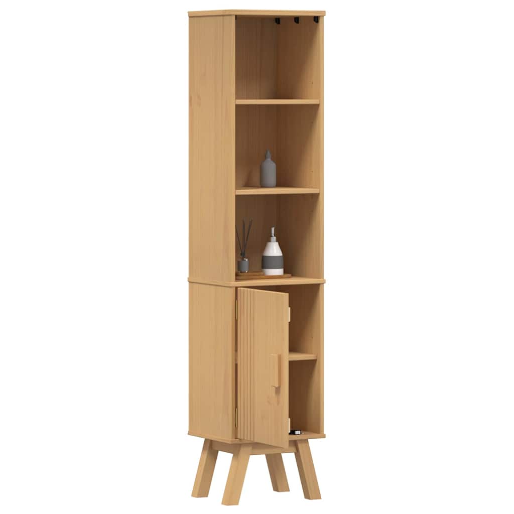 Badezimmer Schrank mit Regal Olden Braun 35 x 30 x 159 cm