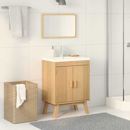 Waschbecken-Unterschrank mit Tür Olden Braun 114 x 43 x 73.5 cm