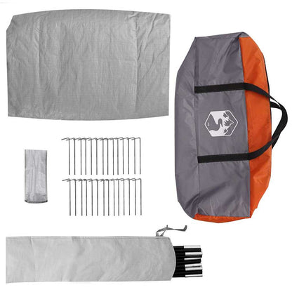 Campingzelt Grau und Orange 475 x 475 x 235 cm Polyester