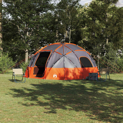 Campingzelt Grau und Orange 475 x 475 x 235 cm Polyester