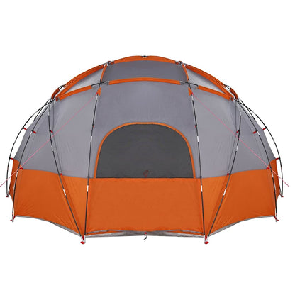 Campingzelt Grau und Orange 475 x 475 x 235 cm Polyester