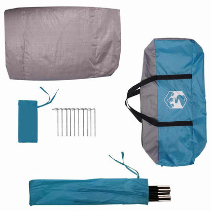 Fahrradgarage mit Dach mit Speicher Blau 256 x 222 x 182 cm