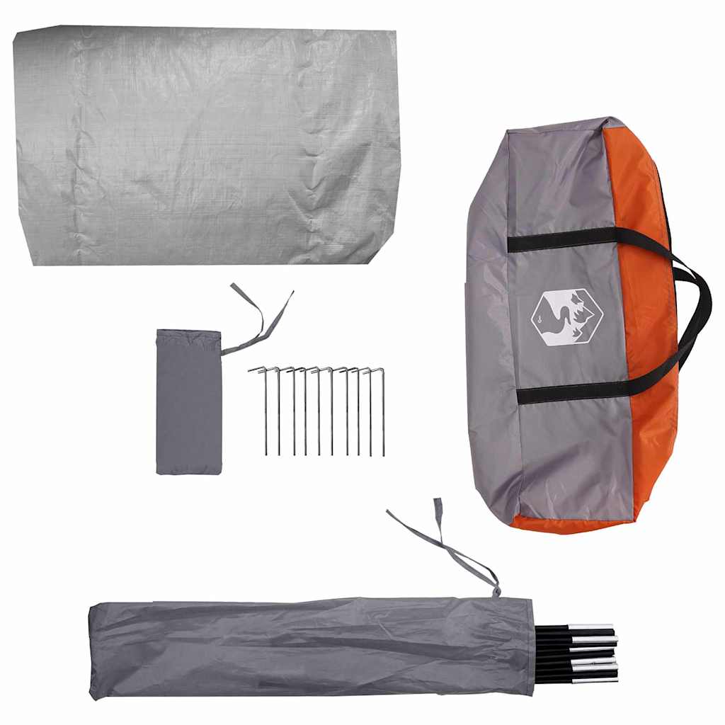 Fahrradgarage mit Dach Grau und Orange 256 x 222 x 182 cm