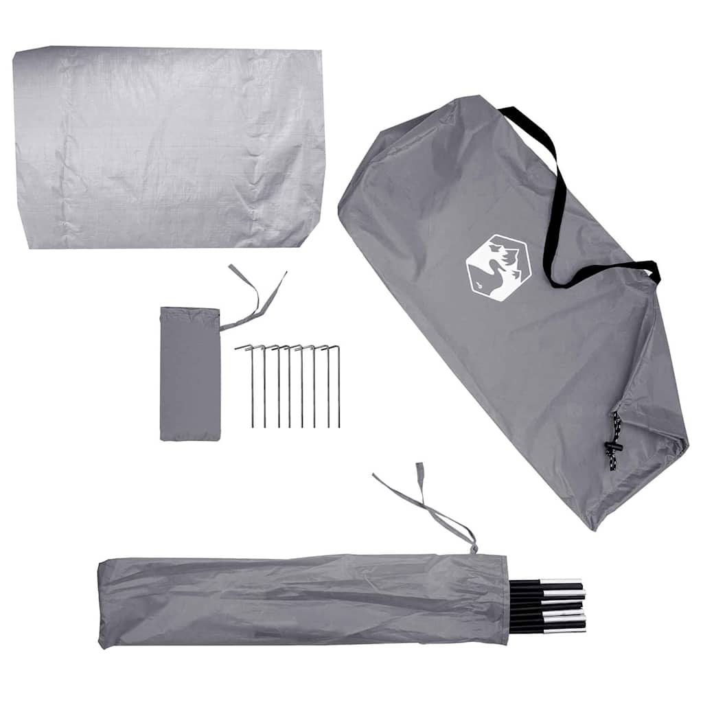 Fahrradgarage mit Dach Grau und Orange 210 x 90 x 174 cm