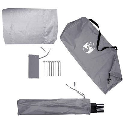 Fahrradgarage mit Dach Grau und Orange 210 x 90 x 174 cm