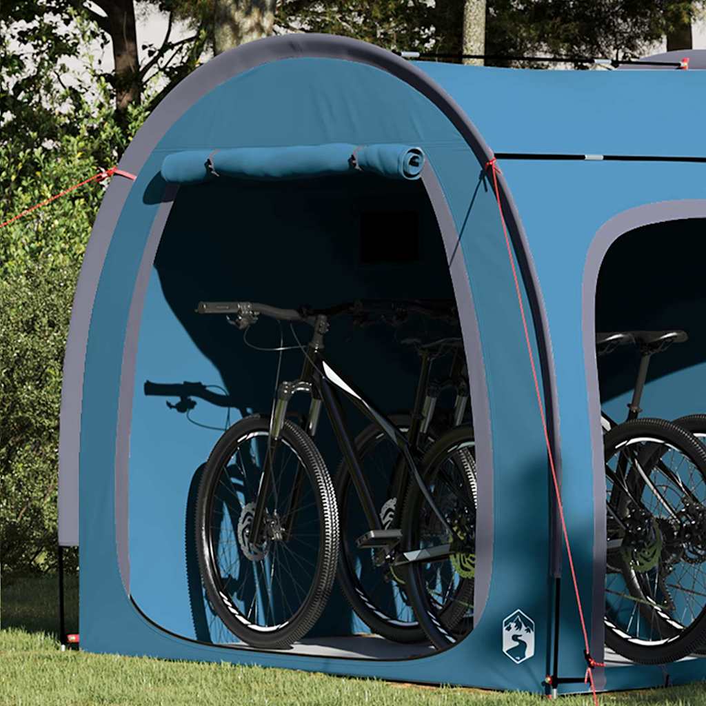 Fahrradgarage mit Dach mit Speicher Blau 218 x 156 x 180 cm