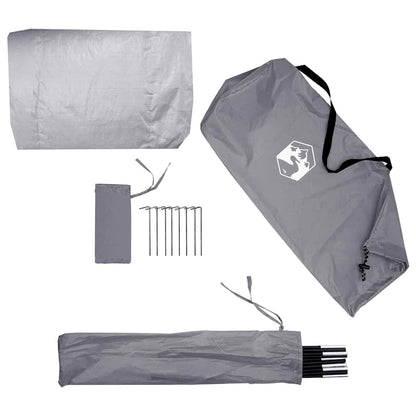 Fahrradgarage mit Dach Grau und Orange 218 x 156 x 180 cm