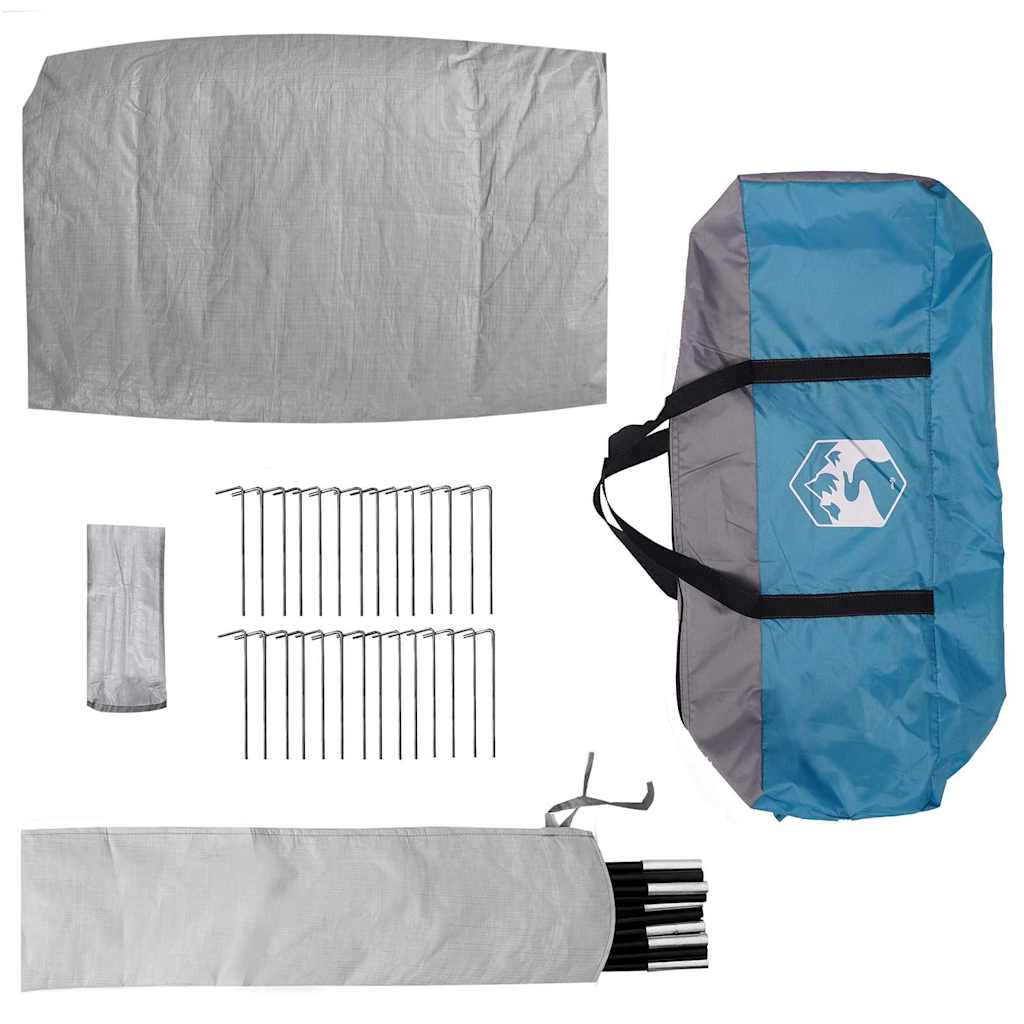Campingzelt mit Dach Blau 308 x 268 x 130 cm Polyester