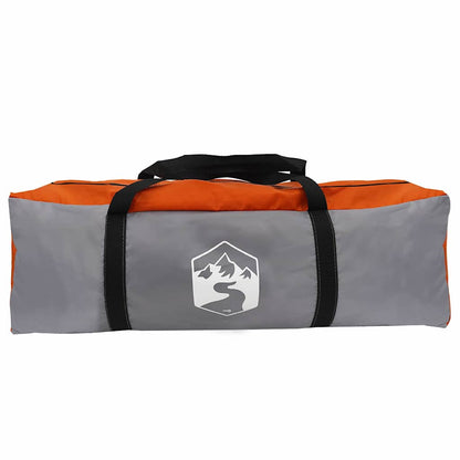Campingzelt Grau und Orange 308 x 268 x 130 cm Polyester