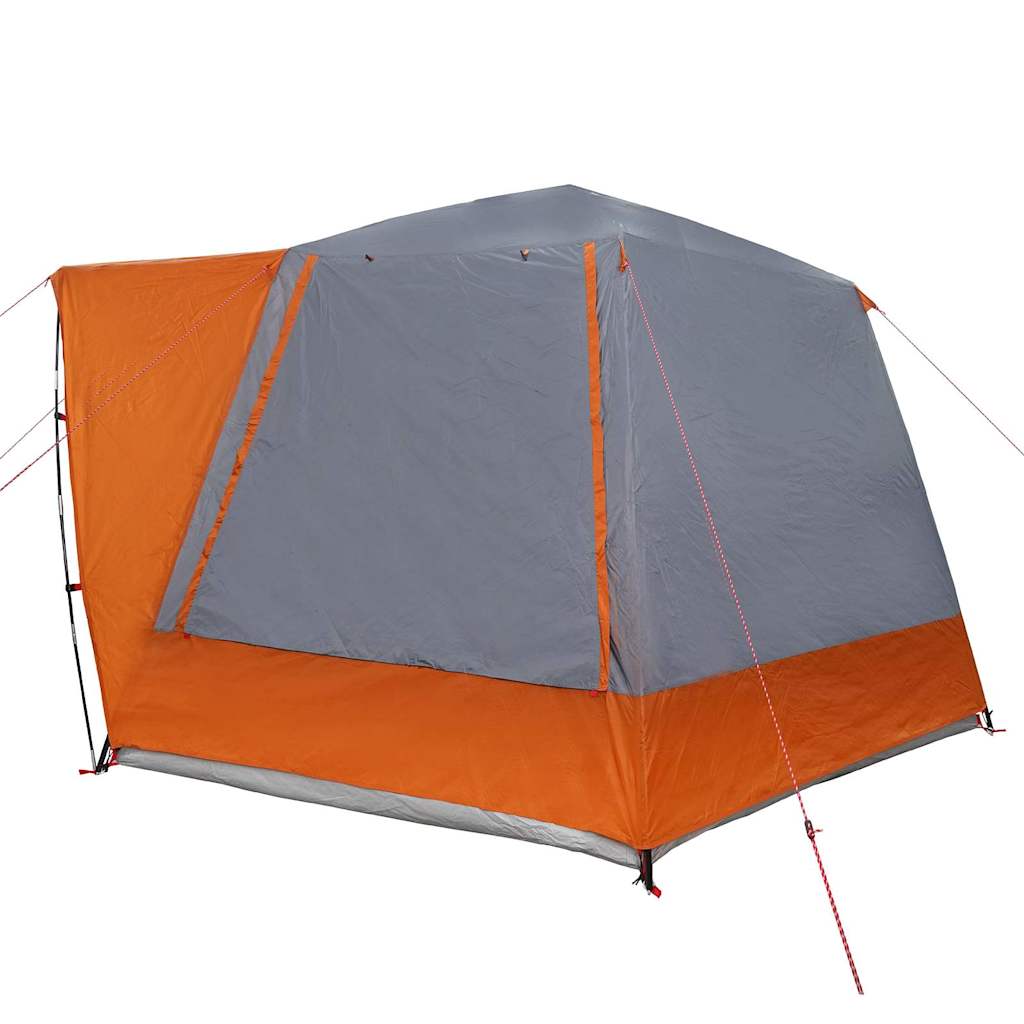 Campingzelt Grau und Orange 420 x 420 x 227 cm Polyester