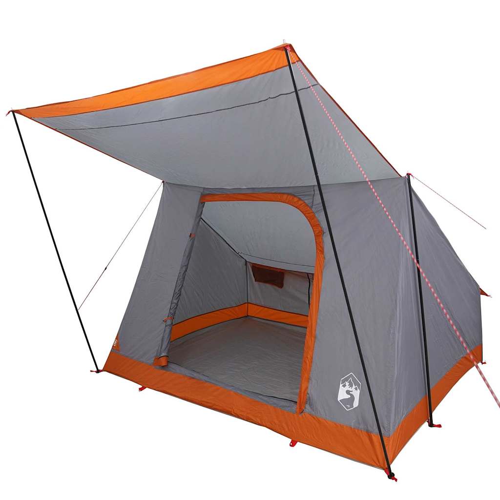 Campingzelt Grau und Orange 282 x 225 x 154 cm Polyester