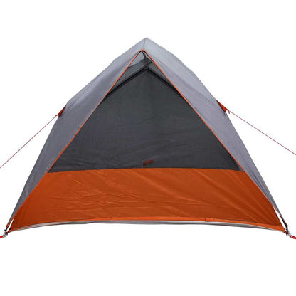 Campingzelt Grau und Orange 320 x 275 x 190 cm Polyester