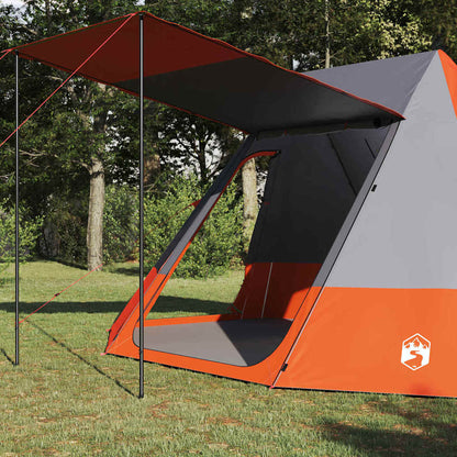 Campingzelt Grau und Orange 482 x 360 x 227 cm Polyester
