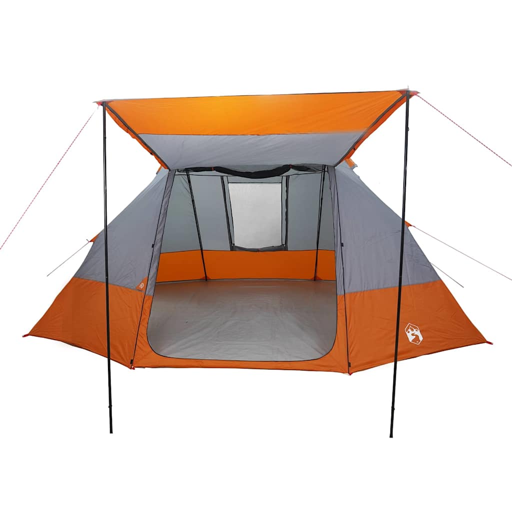 Campingzelt Grau und Orange 482 x 360 x 227 cm Polyester
