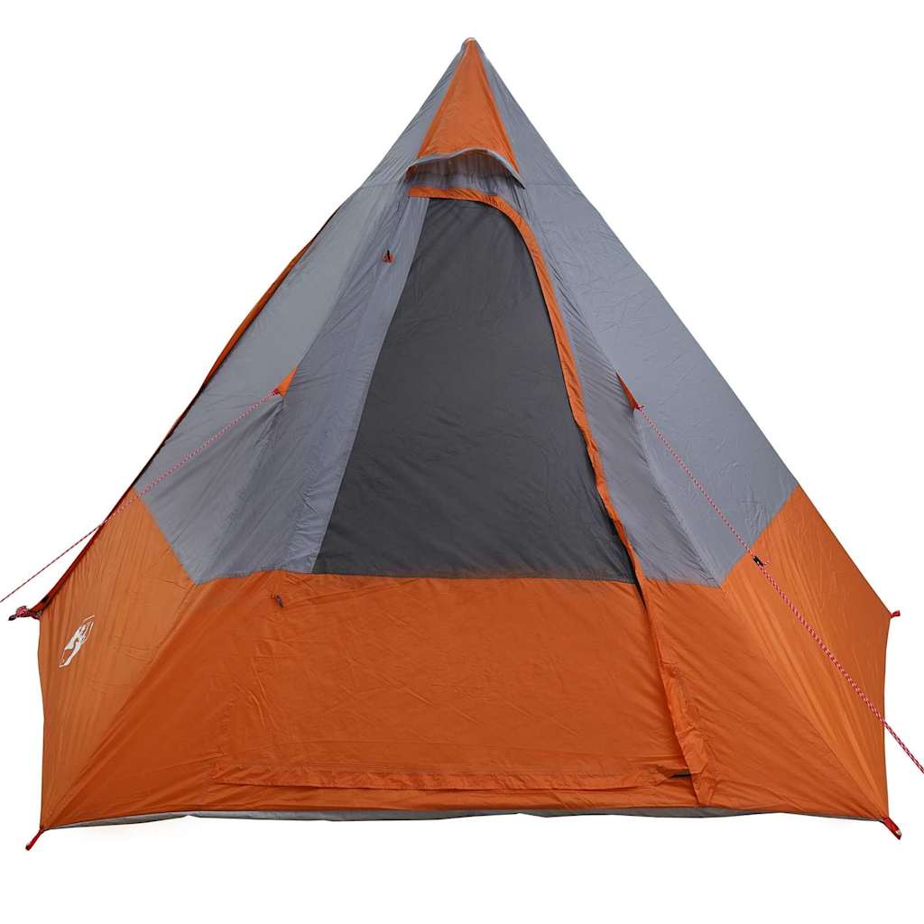 Campingzelt Grau und Orange 482 x 360 x 227 cm Polyester