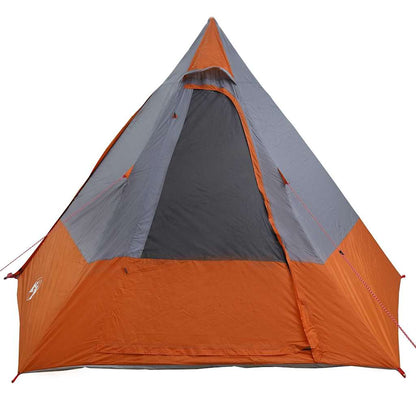 Campingzelt Grau und Orange 482 x 360 x 227 cm Polyester