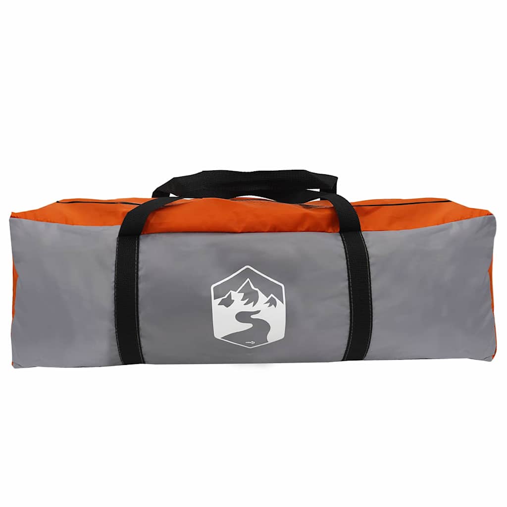 Campingzelt Grau und Orange 223 x 163 x 130 cm Polyester