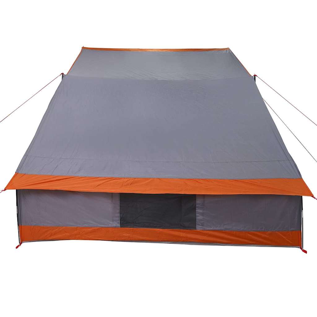 Campingzelt Grau und Orange 223 x 163 x 130 cm Polyester