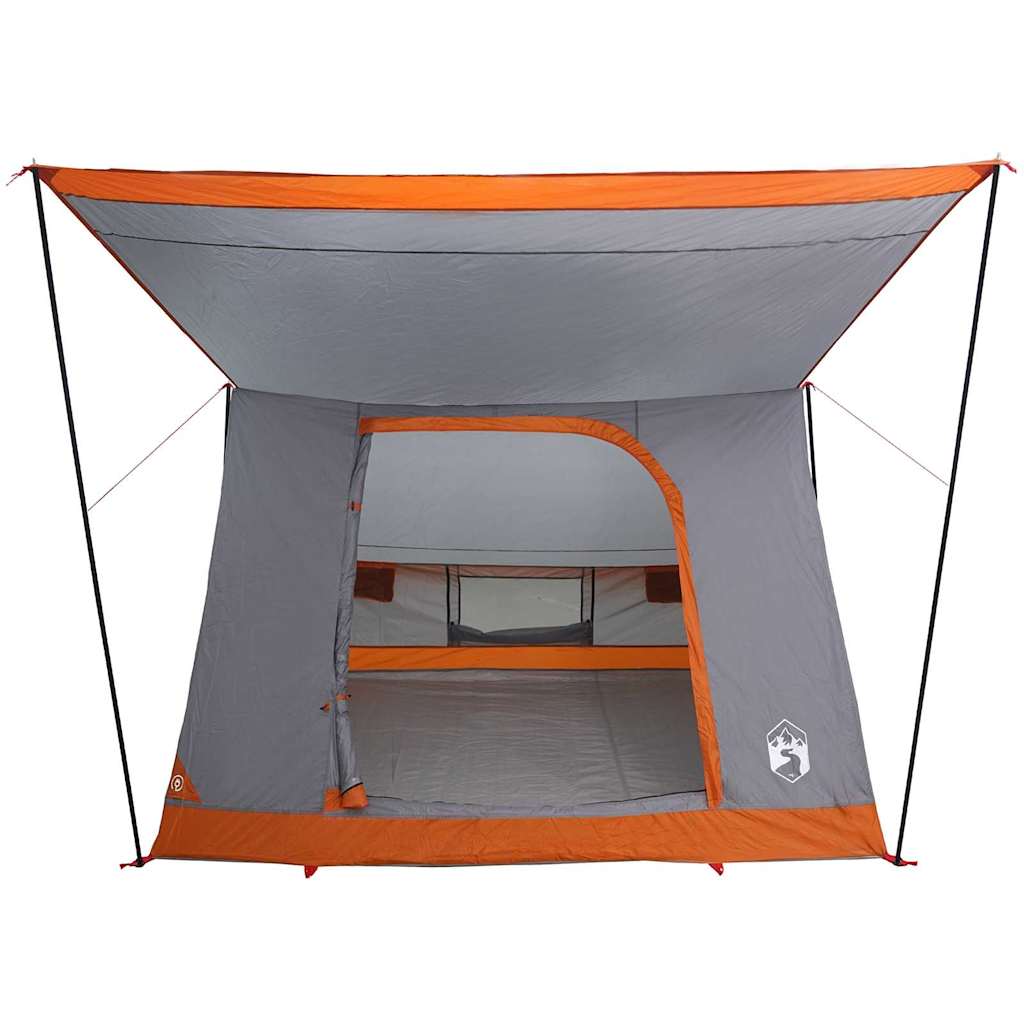 Campingzelt Grau und Orange 223 x 163 x 130 cm Polyester