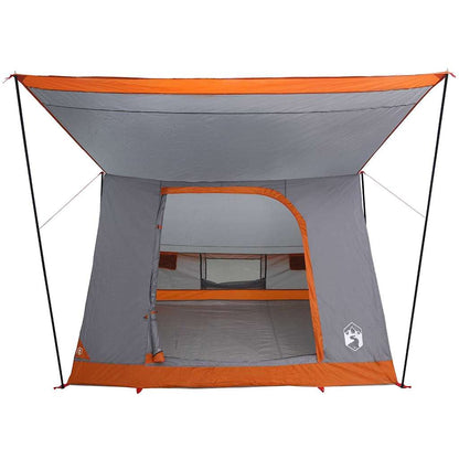 Campingzelt Grau und Orange 223 x 163 x 130 cm Polyester