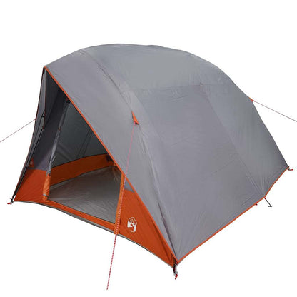Campingzelt Grau und Orange 275 x 230 x 140 cm Polyester