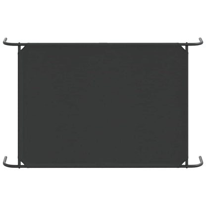 Hundebett Erhöht Schwarz 130x80x20 cm Oxford-Gewebe und Stahl