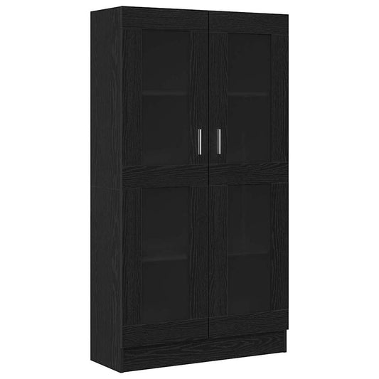 Bücherregal Schwarz Eichen-Optik 82,5 x 30,5 x 150 cm