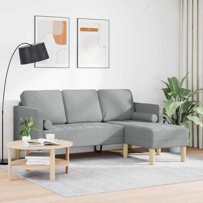 Sofa Set Hellgrau 173 x 131 x 67 cm Stoff