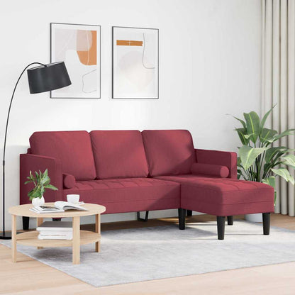 Sofa Set Weinrot 173 x 131 x 67 cm Stoff