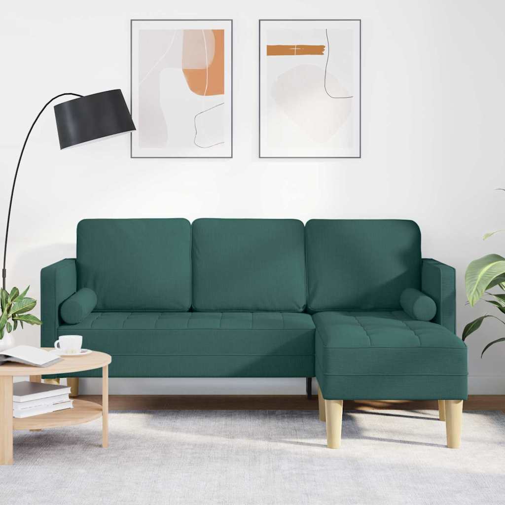 Sofa Set Dunkelgrün 173 x 131 x 67 cm Stoff