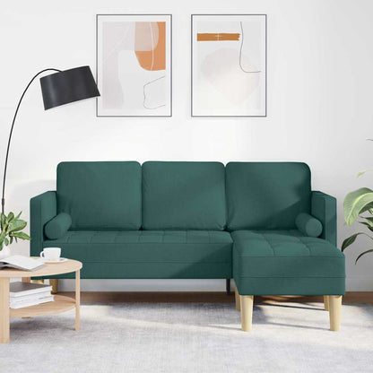 Sofa Set Dunkelgrün 173 x 131 x 67 cm Stoff