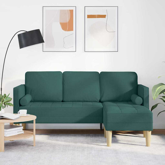 Sofa Set Dunkelgrün 173 x 131 x 67 cm Stoff