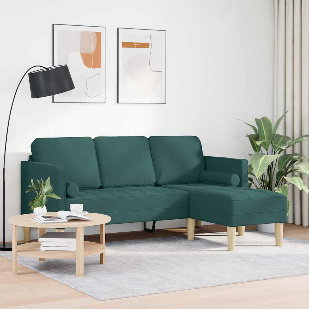 Sofa Set Dunkelgrün 173 x 131 x 67 cm Stoff