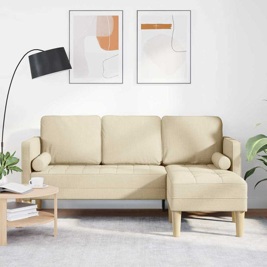 Sofa Set Creme 173 x 131 x 67 cm Stoff