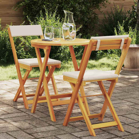 Garten Essgruppe mit Kissen 3 pcs Öl-Natur Massivholz Akazie