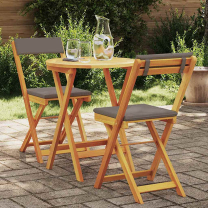 Garten Essgruppe mit Kissen 3 pcs Öl-Natur Massivholz Akazie
