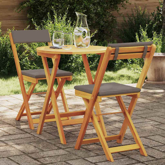 Garten Essgruppe mit Kissen 3 pcs Öl-Natur Massivholz Akazie
