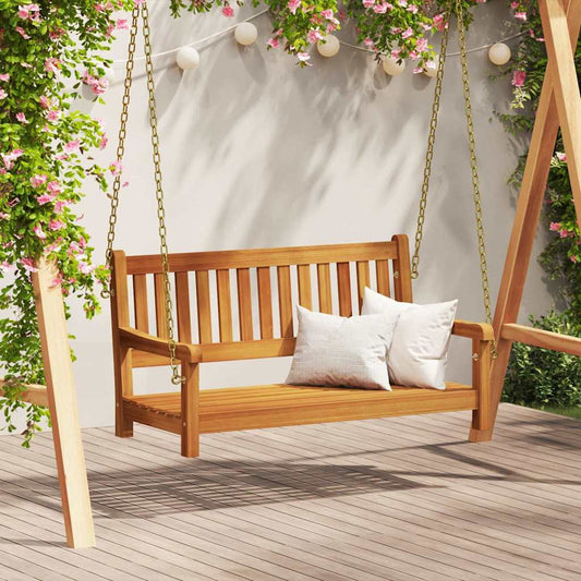 Gartenschaukelbank Braun 119 x 35 x 47 cm Massivholz Akazie