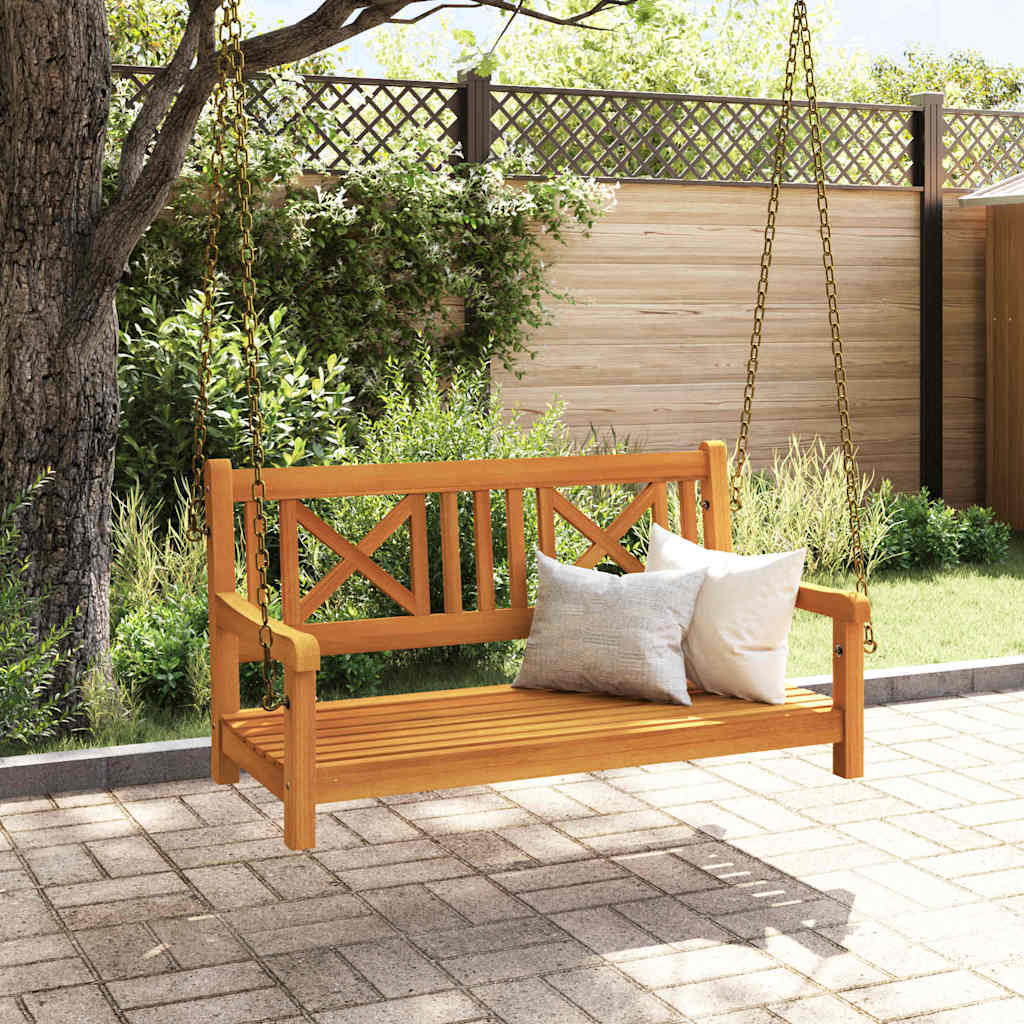 Gartenschaukelbank Braun 119 x 35 x 47 cm Massivholz Akazie