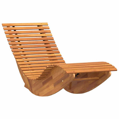 Schaukel-Sonnenliegen 2 pcs Braun 154 x 60 x 74 cm