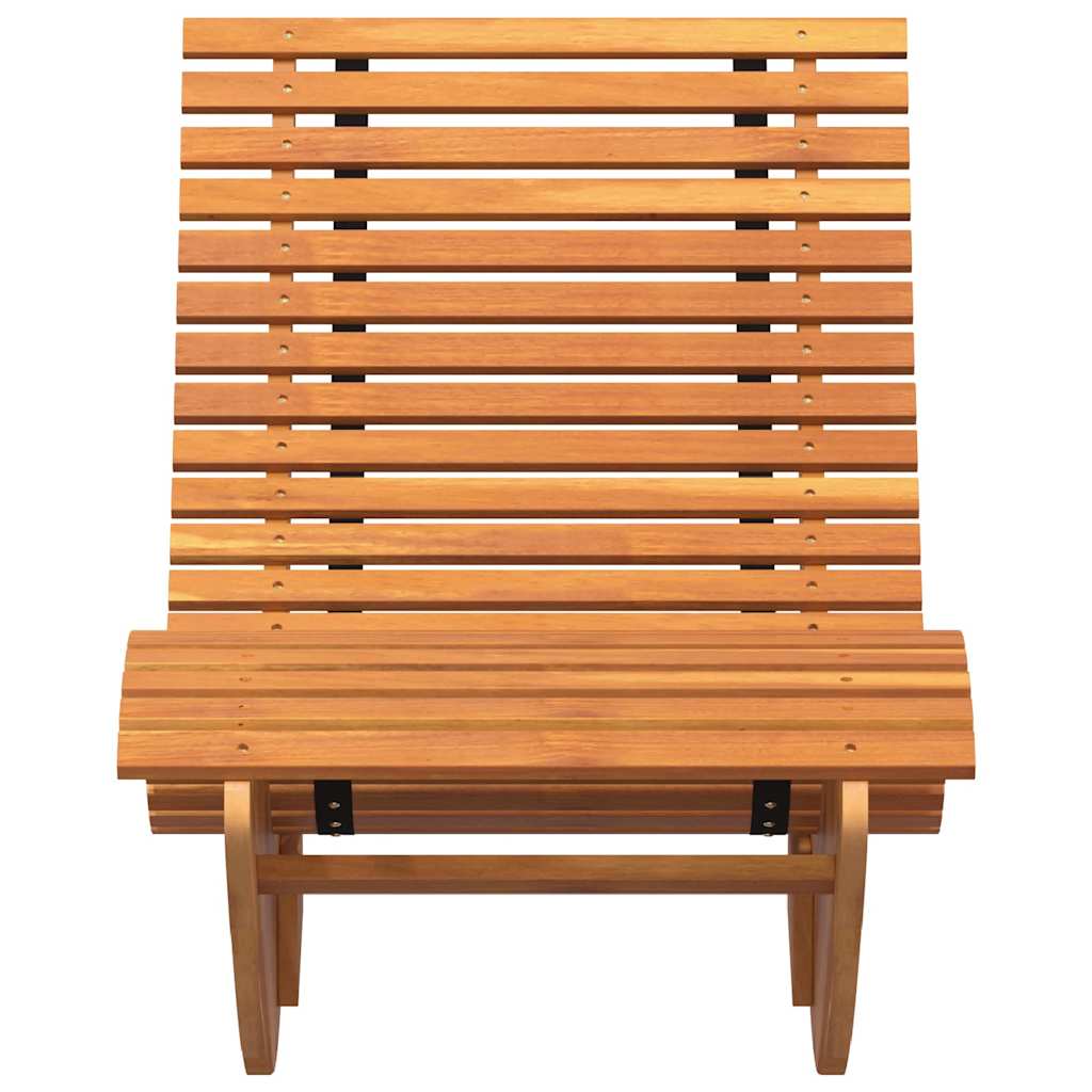 Schaukel-Sonnenliegen 2 pcs Braun 154 x 60 x 74 cm