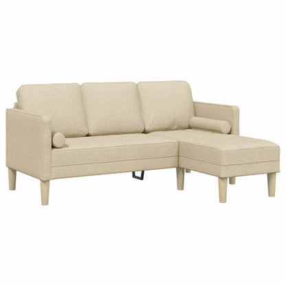 Sofa Set 2 pcs Creme 173 x 131 x 67 cm Stoff