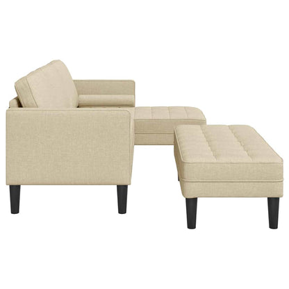 Sofa Set 2 pcs Creme 173 x 131 x 67 cm Stoff