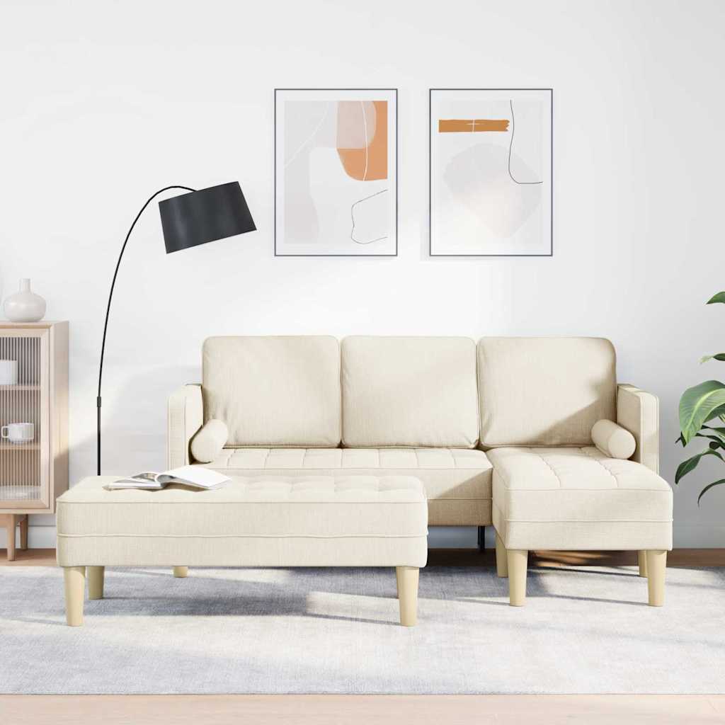 Sofa Set 2 pcs Leinen 173 x 131 x 67 cm Stoff