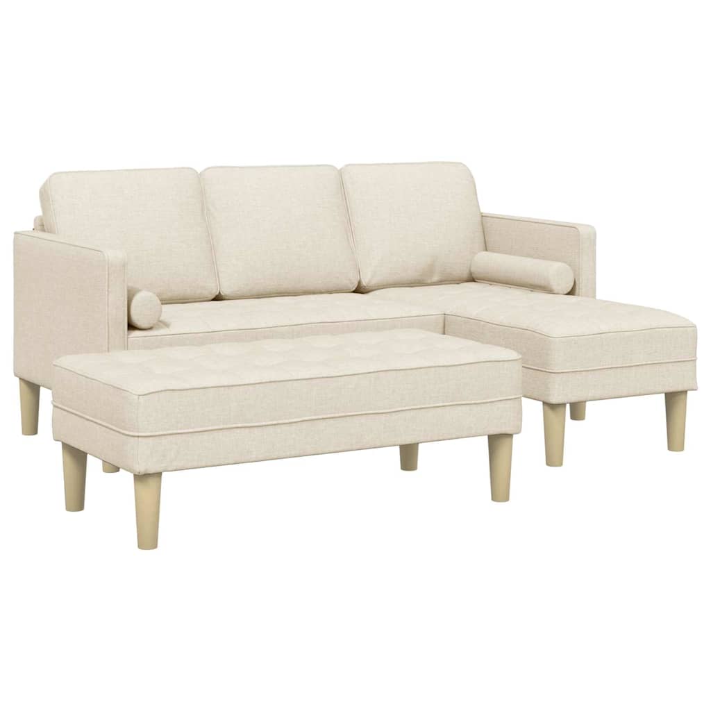 Sofa Set 2 pcs Leinen 173 x 131 x 67 cm Stoff
