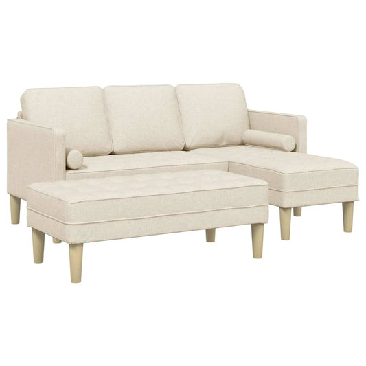 Sofa Set 2 pcs Leinen 173 x 131 x 67 cm Stoff
