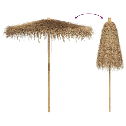 Tiki-Schirm mit Bananenblatt-Dach 240 cm Bambus