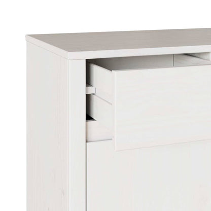 Sideboard Drammen Weiß 114 x 43 x 75.5 cm Massivholz Kiefer