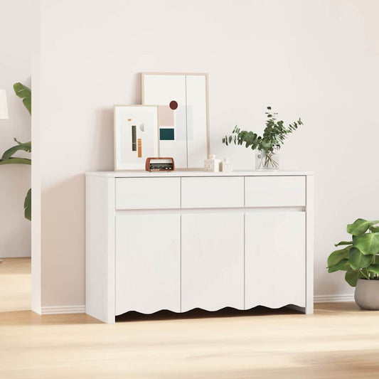 Sideboard Drammen Weiß 114 x 43 x 75.5 cm Massivholz Kiefer